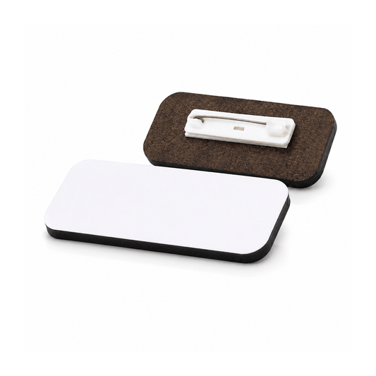 Badge sublimation rectangle en bois
