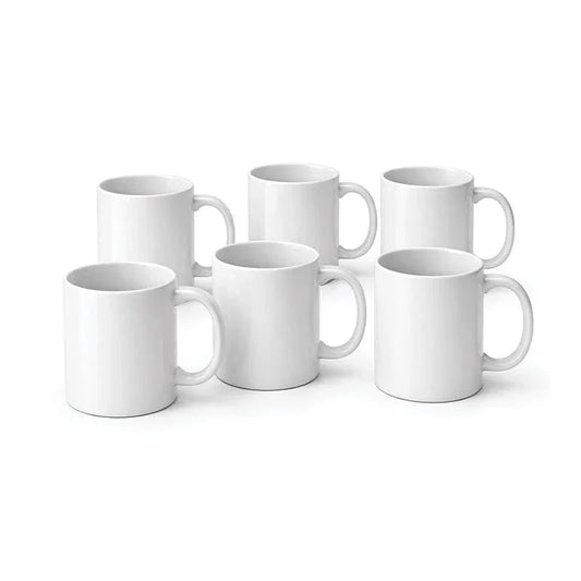 Set di 6 tazze bianche per sublimazione – Tazze in ceramica 330 ml