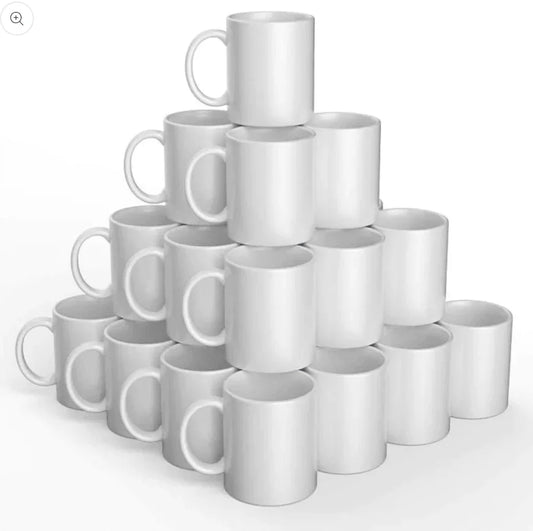 Confezione da 36 tazze bianche per sublimazione – Tazze in ceramica da 330 ml