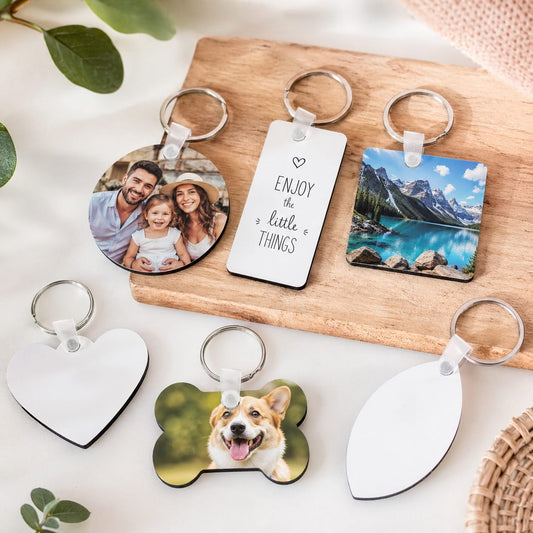 Porte-clés en bois vierge à sublimation