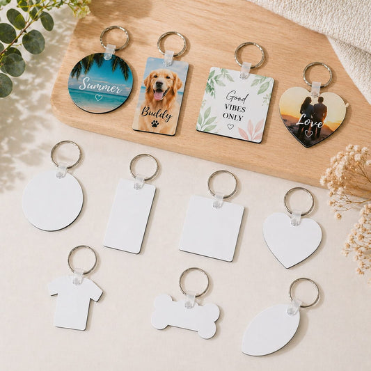 Porte-clés en plastique vierge à sublimation
