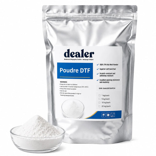 White Pro DTF Powder – 1 kg or 5 kg – High Adhesion